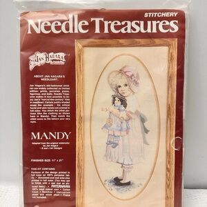 Vintage 1982 Needle Treasures Embroidery Kit "Mandy" #00559 By Jan Hagara